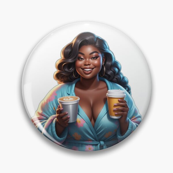 Item preview, Curvy Coffee Queen – Cozy Morning Self Love designed and sold by Lulunza.