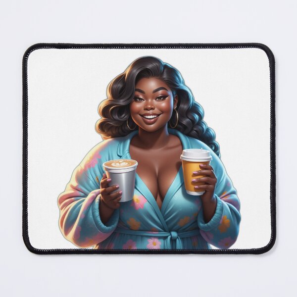 Item preview, Curvy Coffee Queen – Cozy Morning Self Love designed and sold by Lulunza.