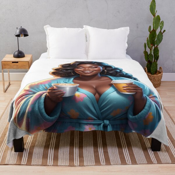 Item preview, Curvy Coffee Queen – Cozy Morning Self Love designed and sold by Lulunza.