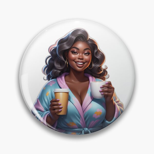 Item preview, Afro Plus Size Beauty – Coffee and Confidence designed and sold by Lulunza.