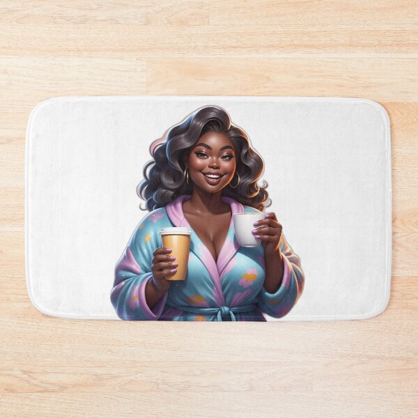 Item preview, Afro Plus Size Beauty – Coffee and Confidence designed and sold by Lulunza.