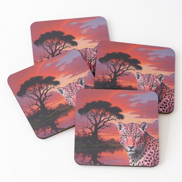 Item preview, Leopard in Okavango Delta at sunset designed and sold by GasconyPassion.