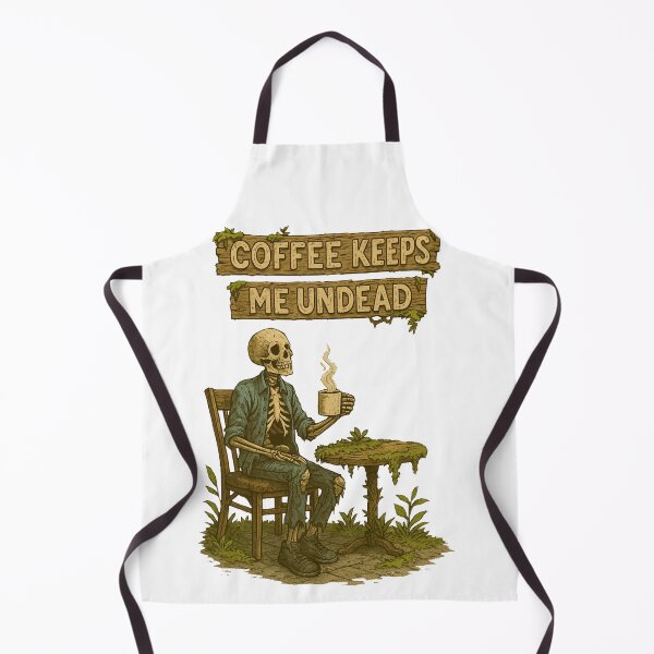 Item preview, ☕ Coffee Keeps Me Undead – Skeleton Coffee Lover Design designed and sold by EchoDimension.