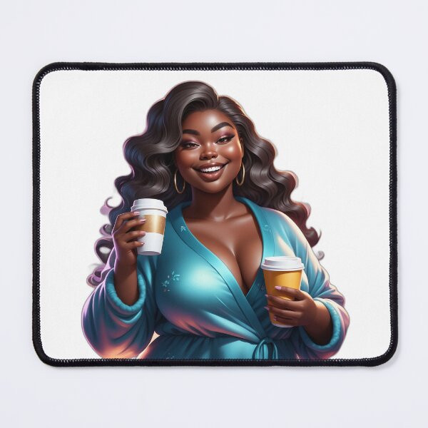 Item preview, Melanin Curvy Girl – Morning Vibes & Self Love designed and sold by Lulunza.