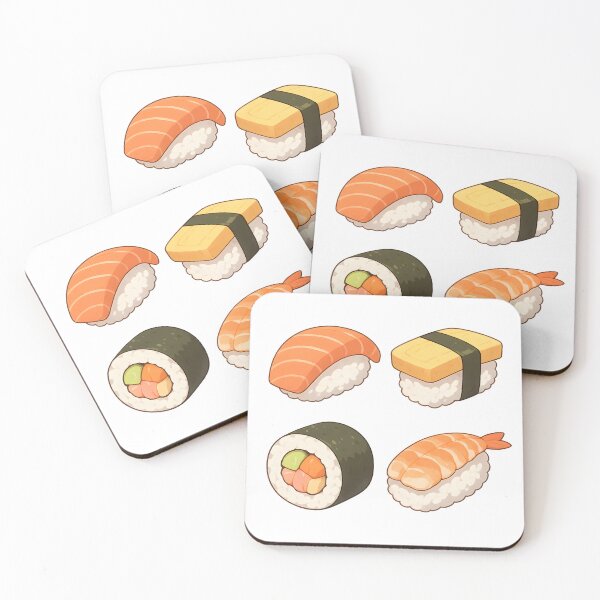 Item preview, Cute Kawaii Anime Sushi – Adorable Japanese Food Art Design designed and sold by OsasChild.