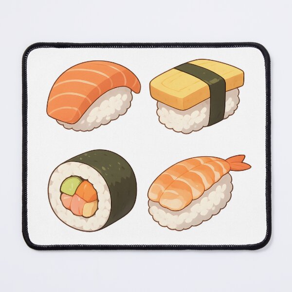 Item preview, Cute Kawaii Anime Sushi – Adorable Japanese Food Art Design designed and sold by OsasChild.