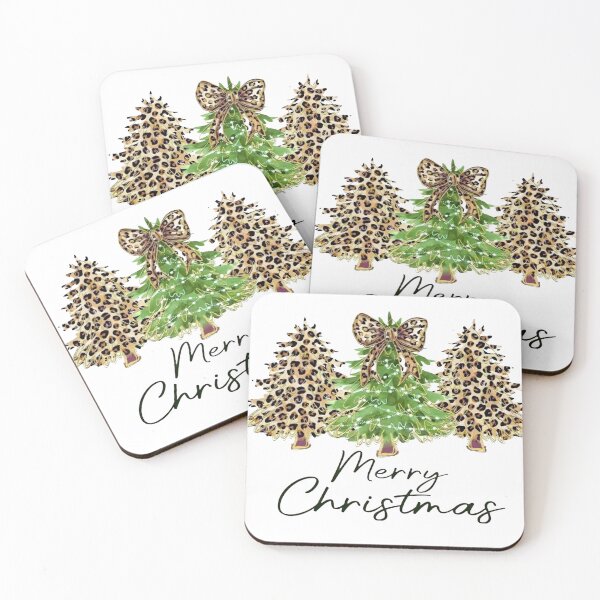 Item preview, Leopard Christmas Trees PNG | Trendy Boho Triple Tree Holiday Design designed and sold by Ellen'Studio.