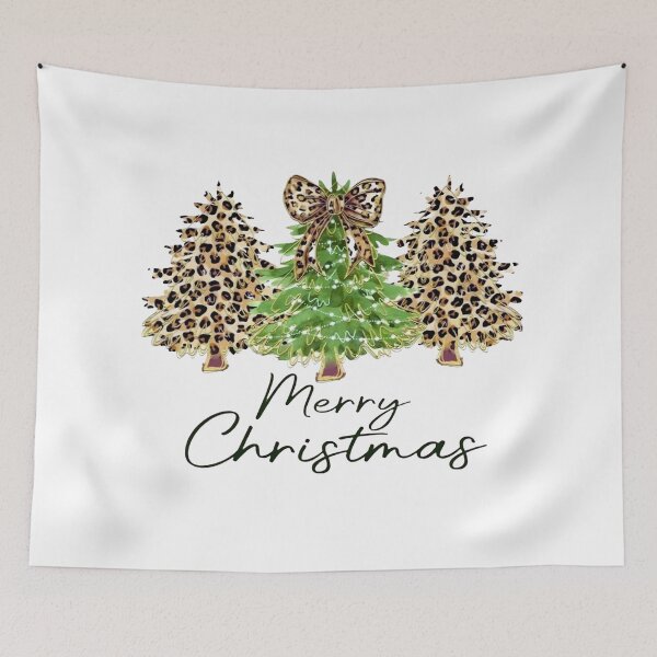 Item preview, Leopard Christmas Trees PNG | Trendy Boho Triple Tree Holiday Design designed and sold by Ellen'Studio.