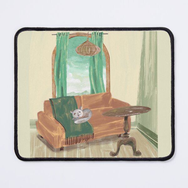 Item preview, Vintage Sofa Cat Watercolor Painting designed and sold by IREMORHAN.