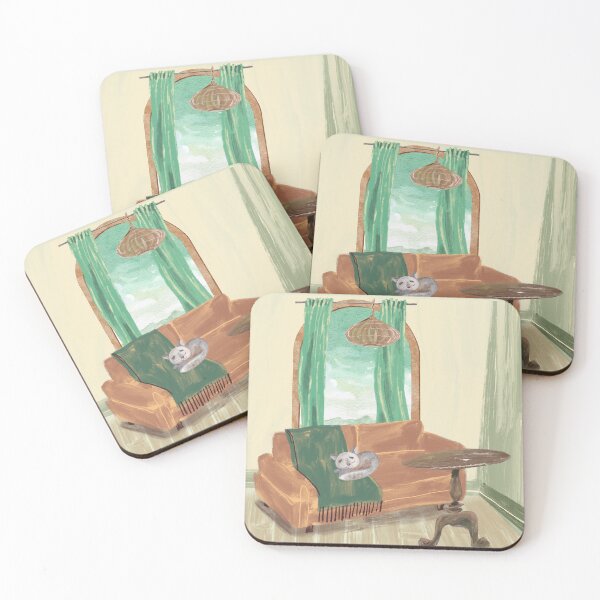 Item preview, Vintage Sofa Cat Watercolor Painting designed and sold by IREMORHAN.
