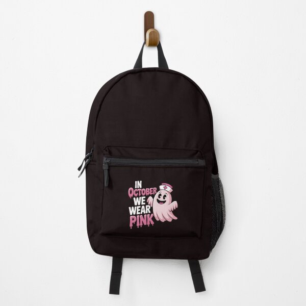 Item preview, In October We Wear Pink Nurse Ghost Halloween 2025 designed and sold by Redgiant87x.