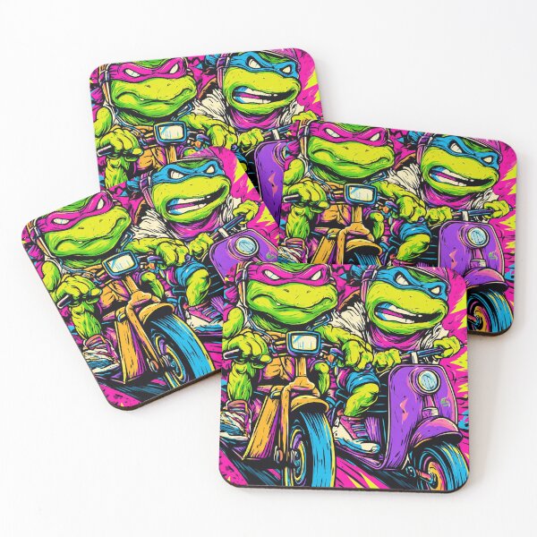 Item preview, Wild turtles on bikes – retro comic illustration designed and sold by Meiersbeste.
