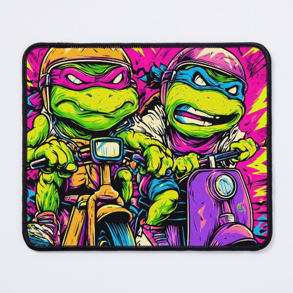 Item preview, Wild turtles on bikes – retro comic illustration designed and sold by Meiersbeste.