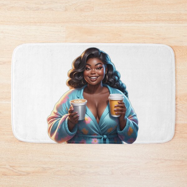 Item preview, Cozy Curvy Woman – Coffee Time Confidence designed and sold by Lulunza.