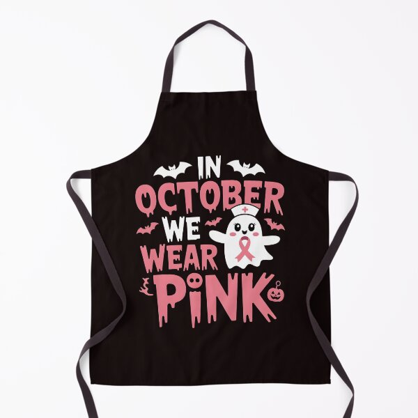 Item preview, In October We Wear Pink Nurse Ghost Halloween 2025 designed and sold by Redgiant87x.