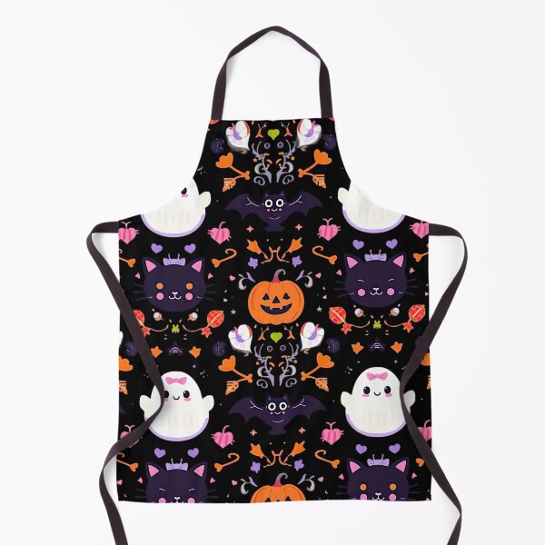 Item preview, Damask Halloween — Cute Ghosts, Cats & Pumpkins Pattern designed and sold by Aileen404.