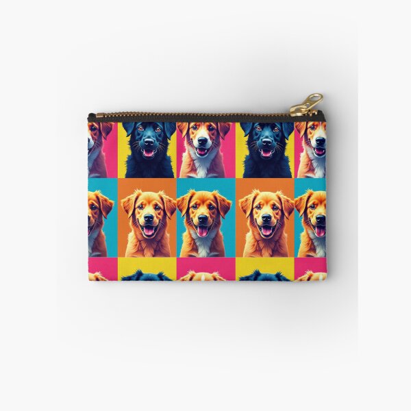 Item preview, Pop Art Dog Quartet – Vibrant Retro Animal Wall Art designed and sold by DavisDesigns79.