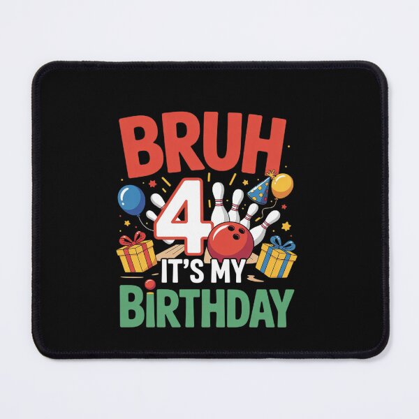 Item preview, Bruh It's My 4th Birthday Bowling 4 Years Old Bday Party designed and sold by EllinoKlemo.