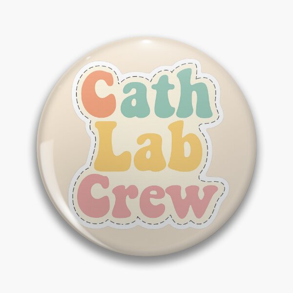 Item preview, Cath Lab Crew Aesthetic Bubble Font Sticker designed and sold by nastypastys.