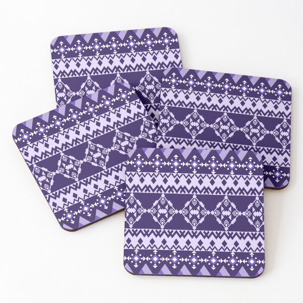 Item preview, Ethnic Tribal Geometric Pattern Seamless Background Vector in Purple Shades designed and sold by DesignByNui.