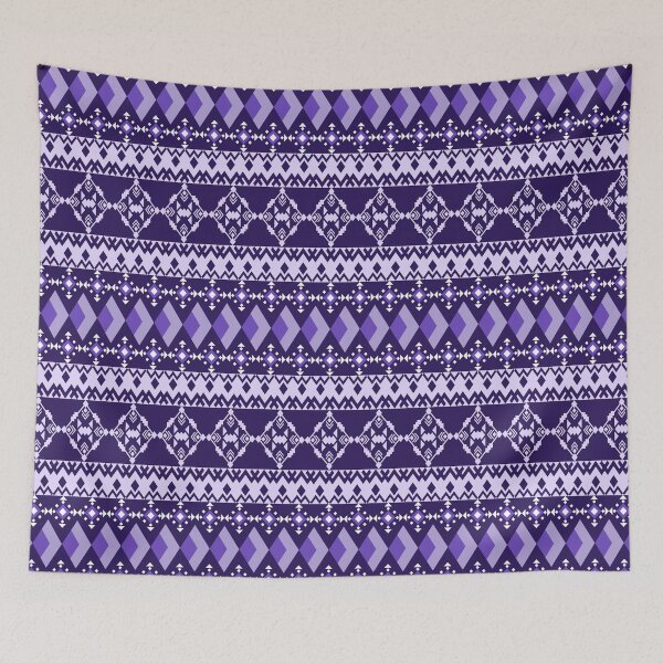 Item preview, Ethnic Tribal Geometric Pattern Seamless Background Vector in Purple Shades designed and sold by DesignByNui.