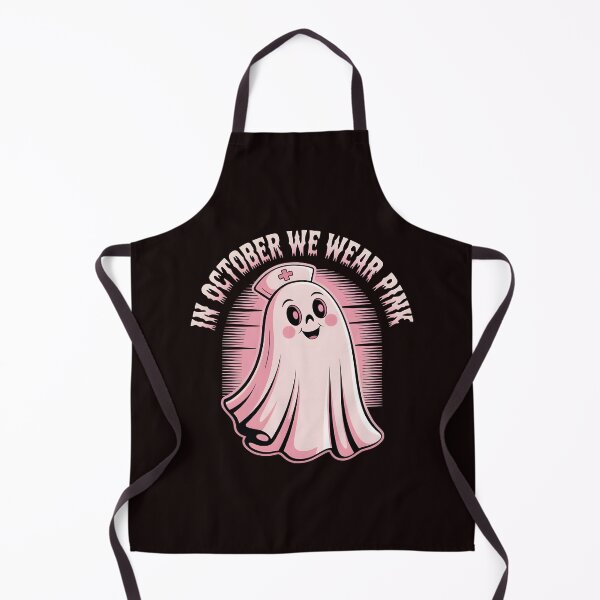 Item preview, In October We Wear Pink Nurse Ghost Halloween 2025 designed and sold by Redgiant87x.