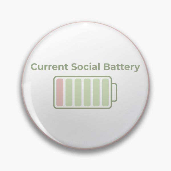 Item preview, Current Social Battery Status designed and sold by The Gentle Life.