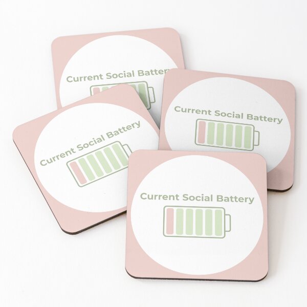 Item preview, Current Social Battery Status designed and sold by The Gentle Life.
