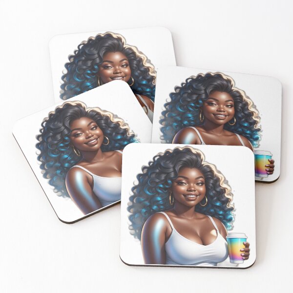 Item preview, Curvy Coffee Queen – Casual Self Love Vibes designed and sold by Lulunza.