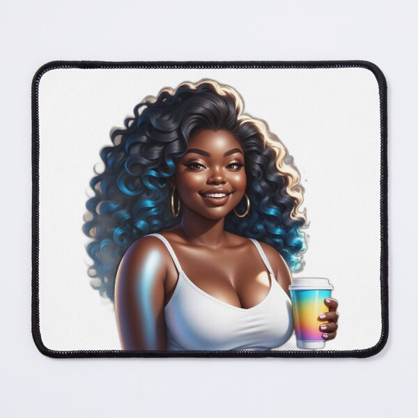 Item preview, Curvy Coffee Queen – Casual Self Love Vibes designed and sold by Lulunza.