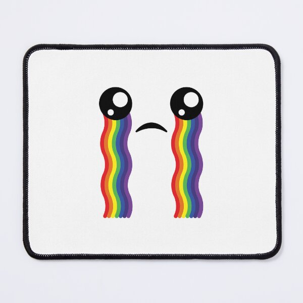Item preview, Sweet kawaii crying rainbow face designed and sold by BlushyPrint.