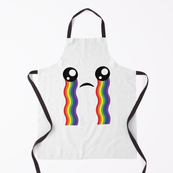 Item preview, Sweet kawaii crying rainbow face designed and sold by BlushyPrint.