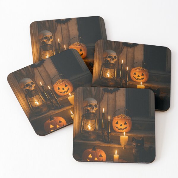 Item preview, Warm Halloween Atmosphere Black Cat Vintage Pumpkin designed and sold by Lyvion design.