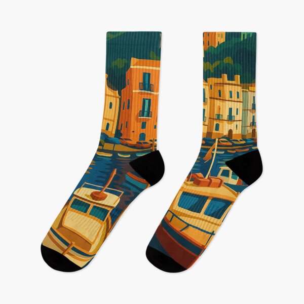 Item preview, Sorrento Italy Vintage Travel Poster & Coastal Stickers designed and sold by artecomm.