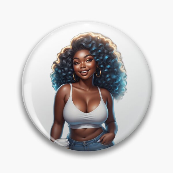 Item preview, Afro Plus Size Beauty – Morning Coffee Confidence designed and sold by Lulunza.