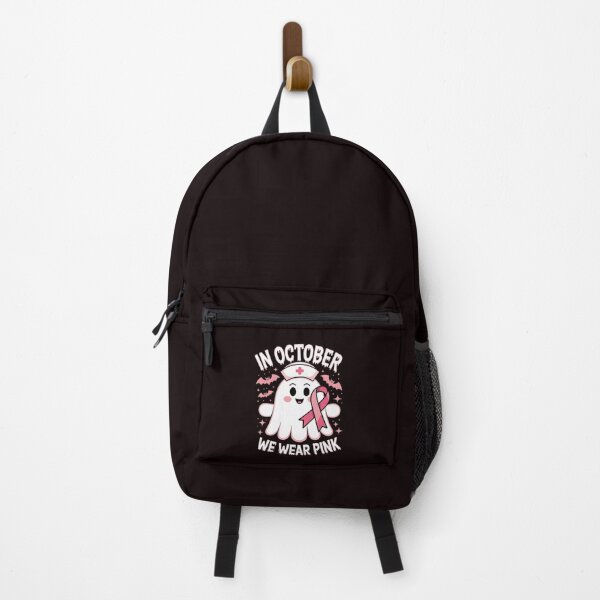 Item preview, In October We Wear Pink Nurse Ghost Halloween 2025 designed and sold by Redgiant87x.