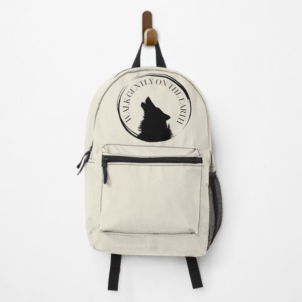 Item preview, Walk Gently on the Earth – Minimal Boho Wolf Nature Design designed and sold by CreationbyNiki.
