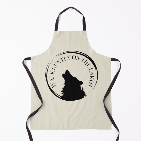 Item preview, Walk Gently on the Earth – Minimal Boho Wolf Nature Design designed and sold by CreationbyNiki.