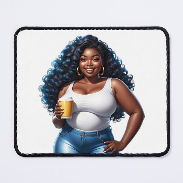 Item preview, Melanin Curvy Girl – Coffee and Confidence designed and sold by Lulunza.