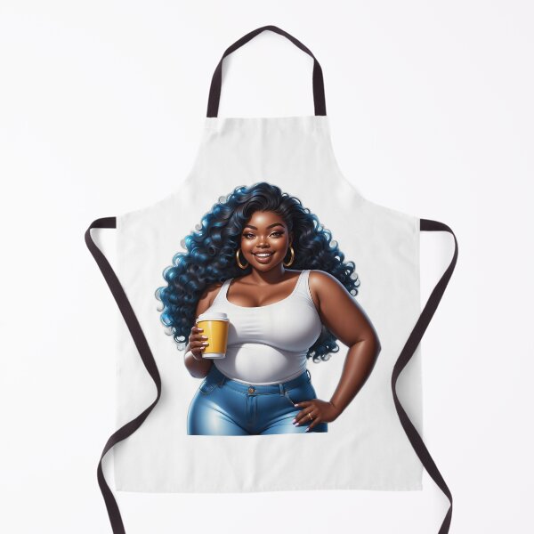 Aperçu de l'œuvre Melanin Curvy Girl – Café et confiance créée et vendue par Lulunza.