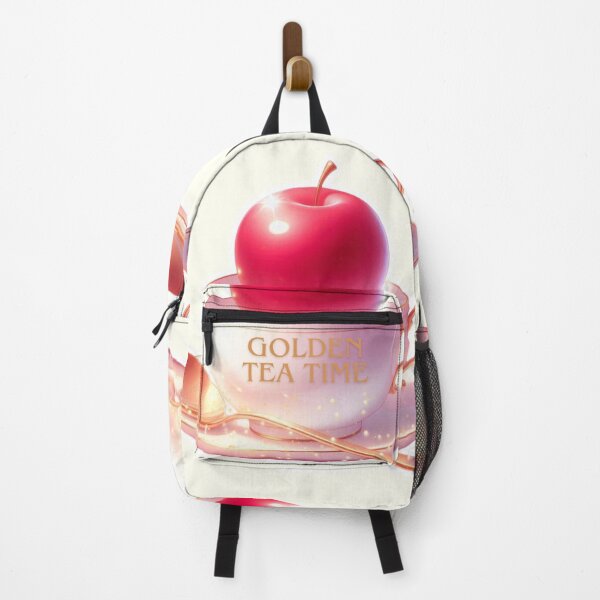 Item preview, Golden Tea Time with Apple – Soft Anime-Inspired Illustration designed and sold by Sugar Wisdom .