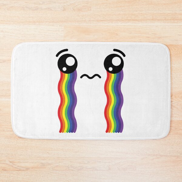 Item preview, Cute kawaii crying rainbow face designed and sold by BlushyPrint.