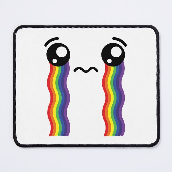 Item preview, Cute kawaii crying rainbow face designed and sold by BlushyPrint.