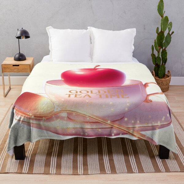 Item preview, Golden Tea Time with Apple – Soft Anime-Inspired Illustration designed and sold by Sugar Wisdom .