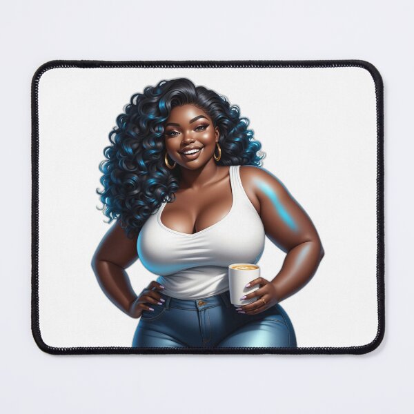 Item preview, Cozy Curvy Woman – Coffee Break Style designed and sold by Lulunza.