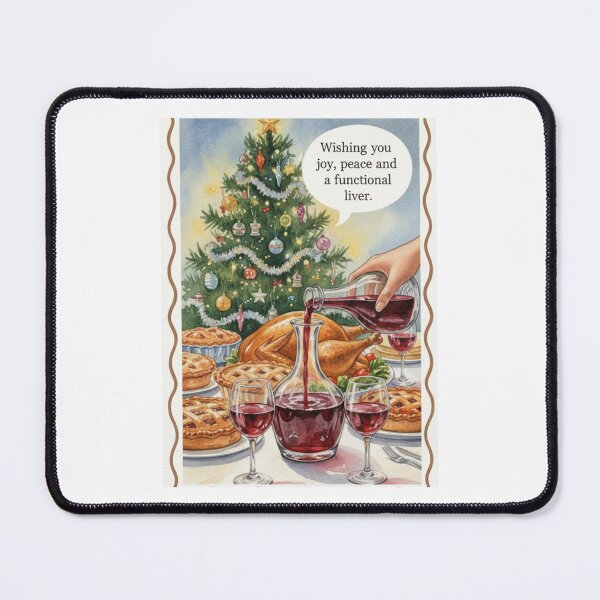 Item preview, Wishing you joy, peace christmas wine beer holidays merry vintage antique classic retro xmas meme funny designed and sold by CheeseBlueprint.
