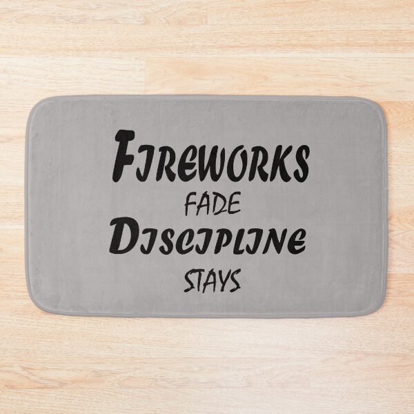 Item preview, Fireworks Fade, Discipline Stays – Powerful Motivation Quote Design designed and sold by ArtNestVerse.