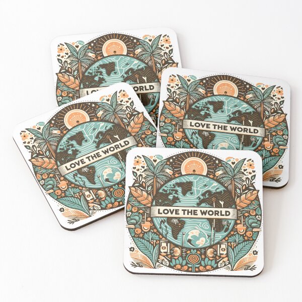 Item preview, Love the World Earth Day Nature Illustration. designed and sold by The-T-In-Retro.