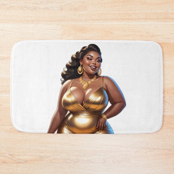 Item preview, Golden Curvy Queen – Glamorous Afro Beauty designed and sold by Lulunza.