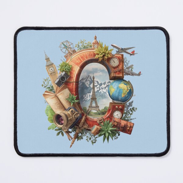 Item preview, Adventure Awaits – Vintage Travel Letter C Monogram | Wanderlust Globe & Airplane Design for Explorers and Dreamers designed and sold by AmenAlways.